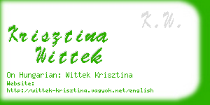 krisztina wittek business card